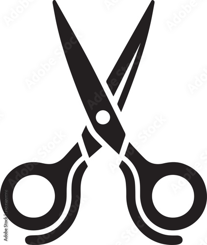 black scissors vector, scissors vector illustration, scissors silhouette vector icon design