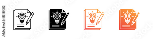 Concept Multiple Style Icon Set 