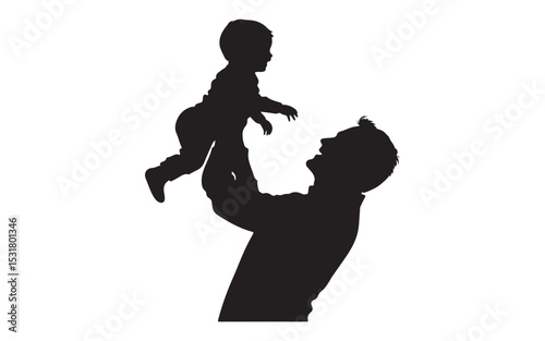 Father's Day silhouette of a woman