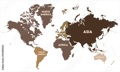 World map vector-08,  world map, modern world map graphic, Countries Silhouettes Stock Illustrations, Vectors