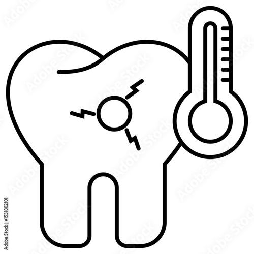 Sensitive Teeth outline icon