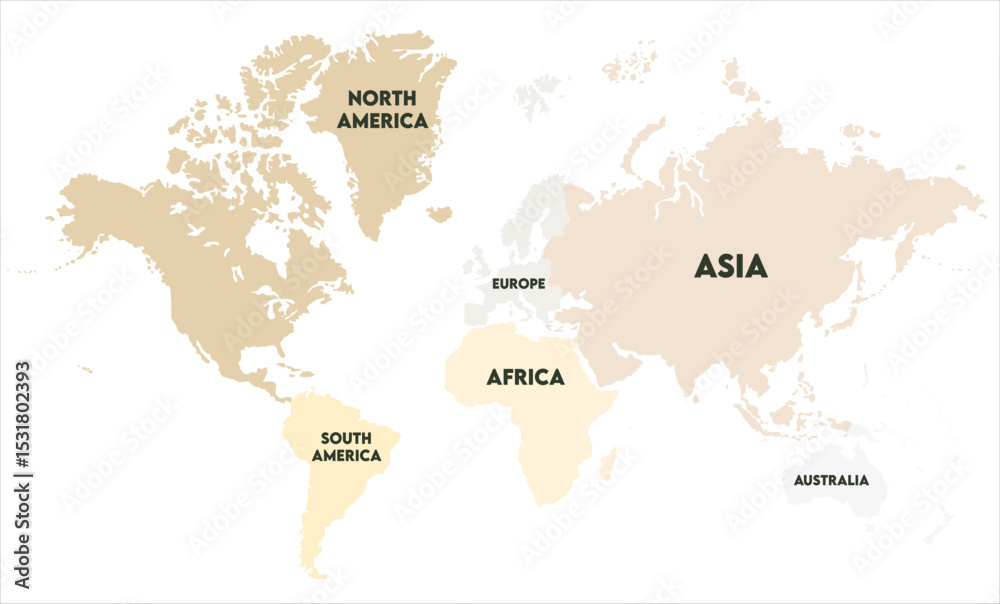 Fototapeta premium World map-09, world map, modern world map graphic, Countries Silhouettes Stock Illustrations, Vectors