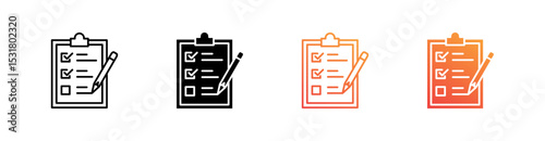 Survey Multiple Style Icon Set 