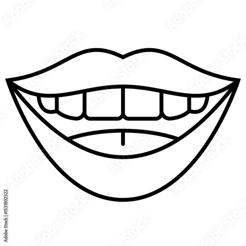 Smile outline icon