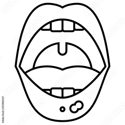 Ulcer outline icon