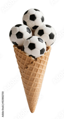 Football shaped ice cream