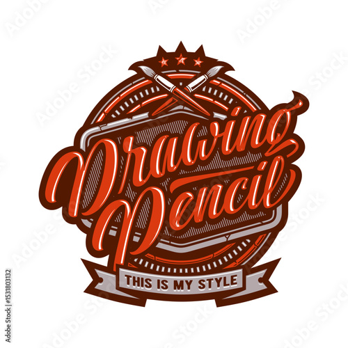 Detailed Drawing Pencil Vector Illustration with Shading Technique for Realistic Art
