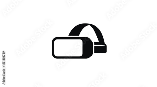 Virtual Reality Headset Icon: Minimalist Design for Tech Projects