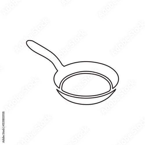 Frying pan line icon
