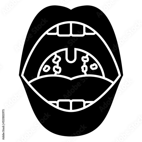 Tonsilitis solid icon