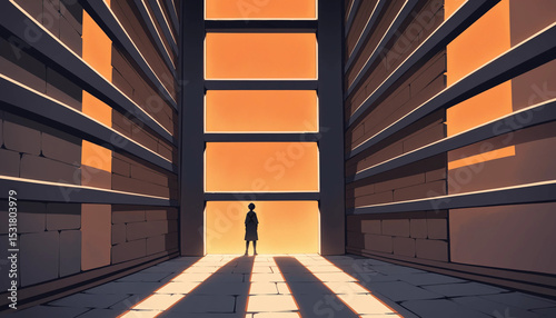 Mysterious Passage with a Glowing End