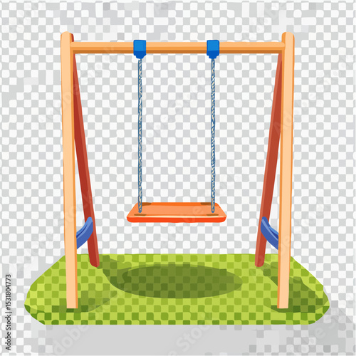 公園のブランコ遊具ベクター素材