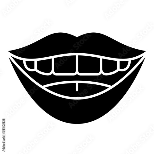 Smile solid icon