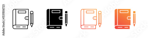 Diary Multiple Style Icon Set 