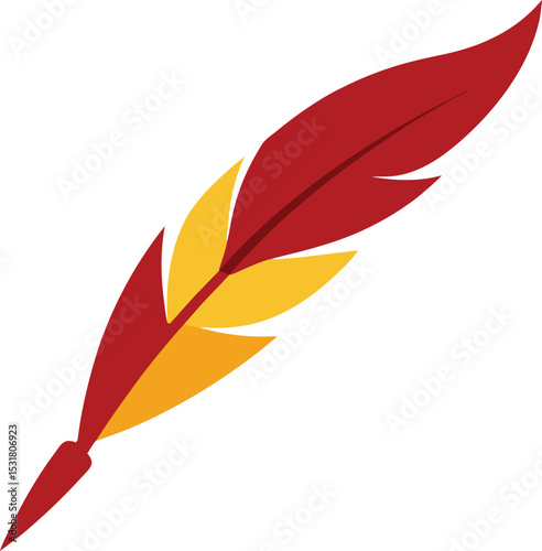 red and yellow feathers