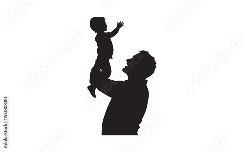 Father's Day silhouette of a woman
