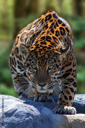 Jaguar (Panthera onca) in the colombian jungle