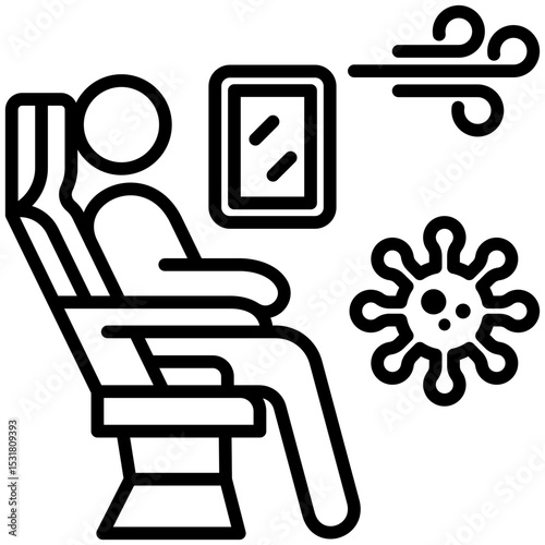 Contaminated Airplane Cabin Icon