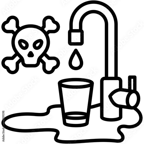 Contaminated Drinking Water Icon
