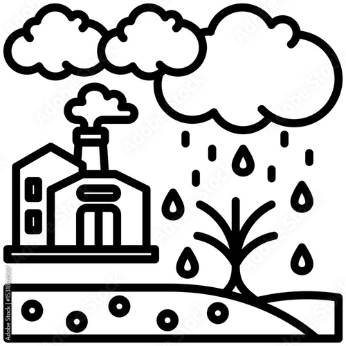 Acid Rain Icon