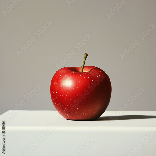white background red apple, product photography. ai generated images.