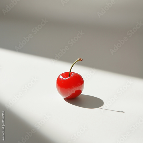 white background red cherry , product photography. ai generated images.