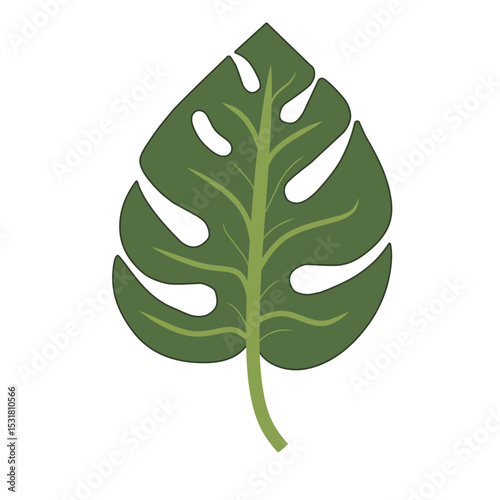 Tropical Leaf Clip Art, Tropical Leaf Clipart, tropical leaf illustration. hand drawn tropical leaf for invitation decoration.