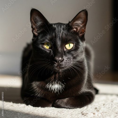 Gato negro domestico