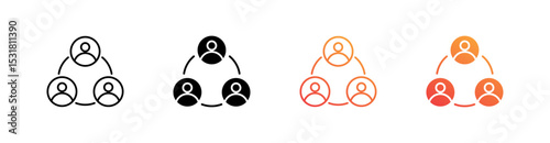 Collaboration Multiple Style Icon Set 
