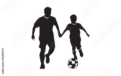 Father's Day  soccer player silhouette