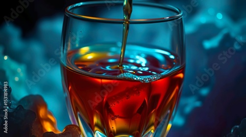 golden amber liquid