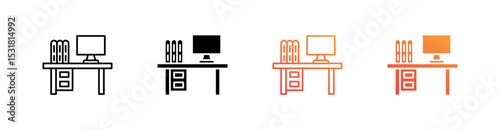 Office Multiple Style Icon Set 