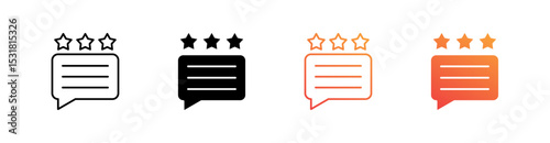 Testimonial Multiple Style Icon Set 