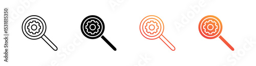 Search Engine Multiple Style Icon Set 