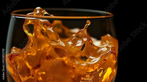 golden amber liquid