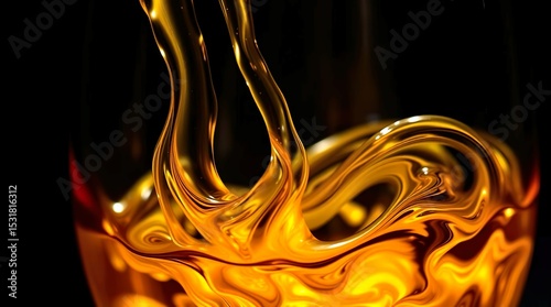 golden amber liquid