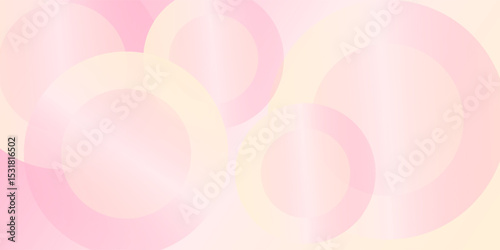 Minimalist banner background, pastel colorful, pink and yellow gradations. Circle effect style geometric, abstract background. Eps 10.