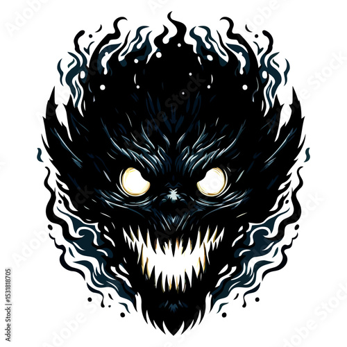 Dark Monster: A Ghastly Horror Artwork, Shadowy Creature of the Night