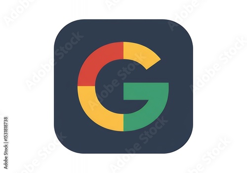 Google “G” Logo Icon on Dark Background – Multicolor Alphabet Symbol for Search Engine and Technology