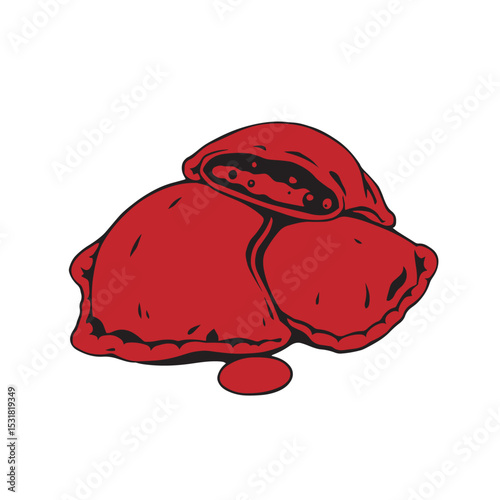 Empanadas delicious food concept design logo vector illustration.