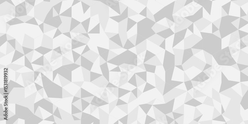 Vector geometric seamless white, gray cube square low polygon texture wallpaper. abstract surface creative diamond pattern corporate. white and gray polygon Mosaic triangle overlap texture background.