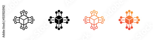Digital Multiple Style Icon Set 
