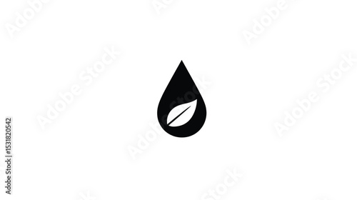 Eco-Friendly Water Drop Logo:  Sustainable Design Element for Your Brand