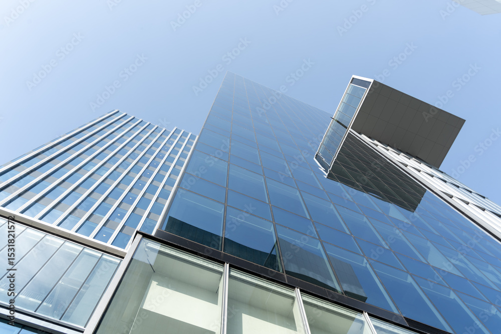 Obraz premium modern office building with glass wall