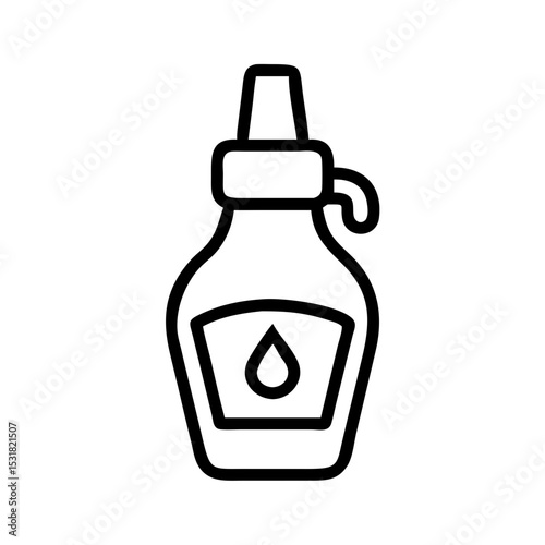 Condiment bottle with a nozzle for dispensing liquid ingredients  