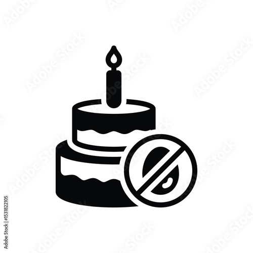 Black solid icon for  egg free