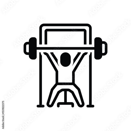 Black solid icon for  gym