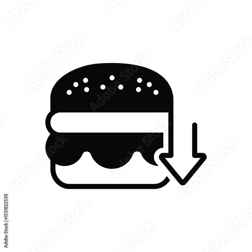 Black solid icon for  low carb