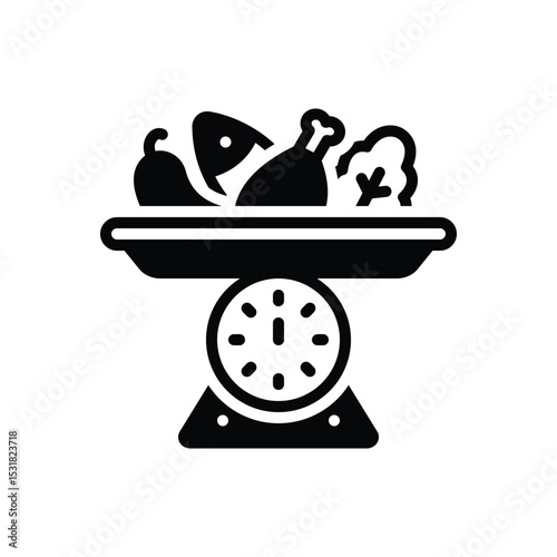 Black solid icon for  balance