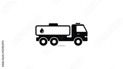 Tanker Truck Icon: Transportation and Logistics Symbol